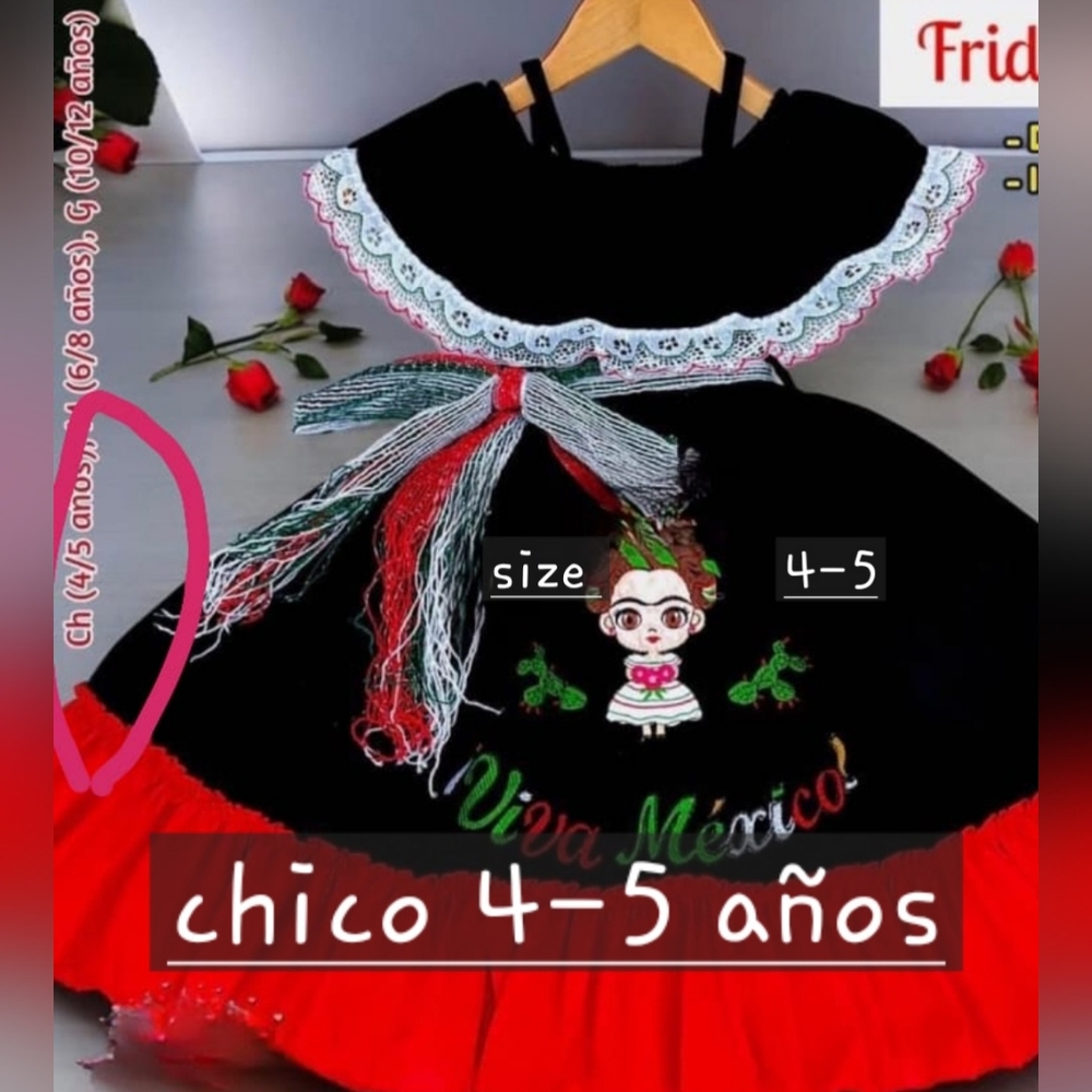 Little girls frida mexican dress